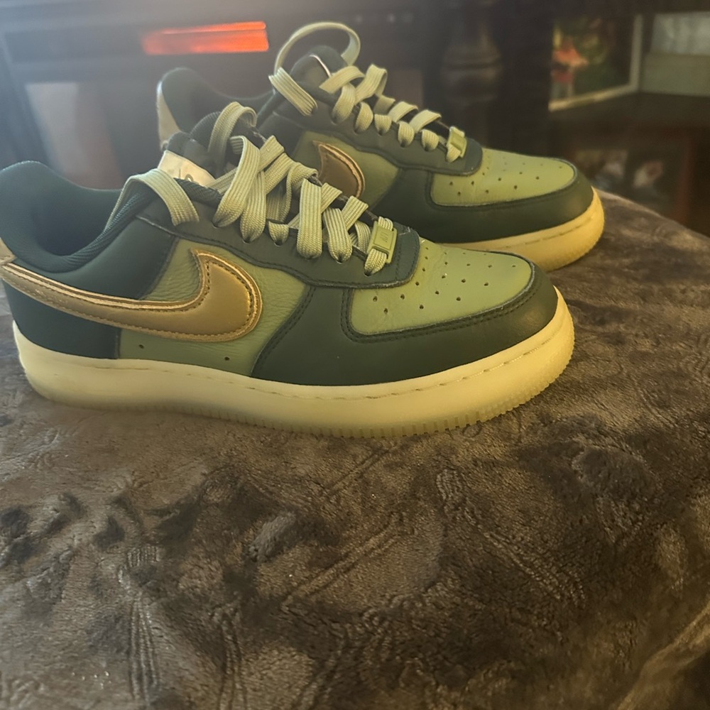 Kids Green and Gold Sneakers